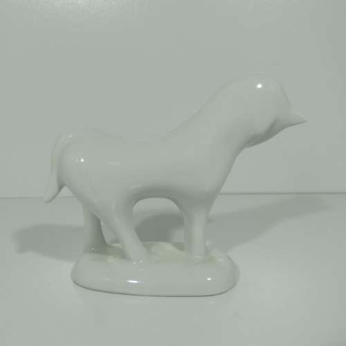 Vintage Israel Naaman porcelain white horse figurine