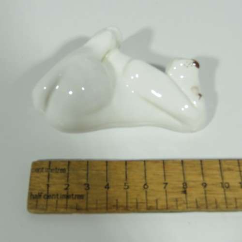 Vintage Coalport white porcelain dog figurine