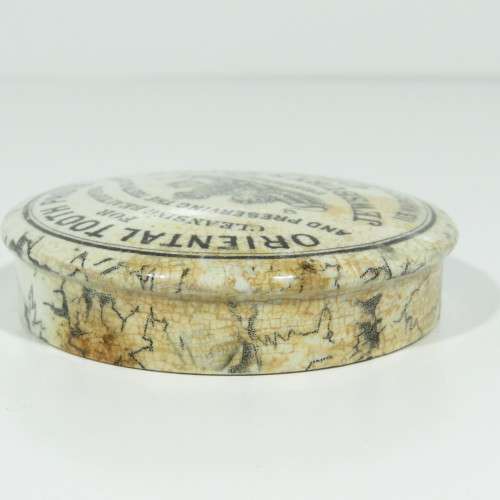 Antique Jewsbury and Brown Oriental Tooth paste porcelain lid