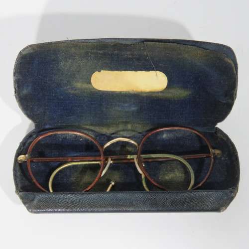 Vintage glasses frame in case