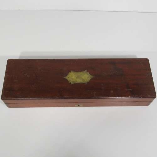 Antique wooden case for scientific instruments - 43cm x 13cm x 7cm