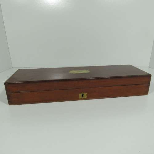 Antique wooden case for scientific instruments - 43cm x 13cm x 7cm