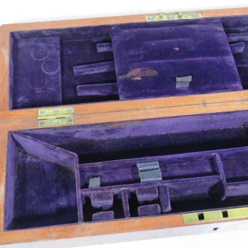 Antique wooden case for scientific instruments - 43cm x 13cm x 7cm