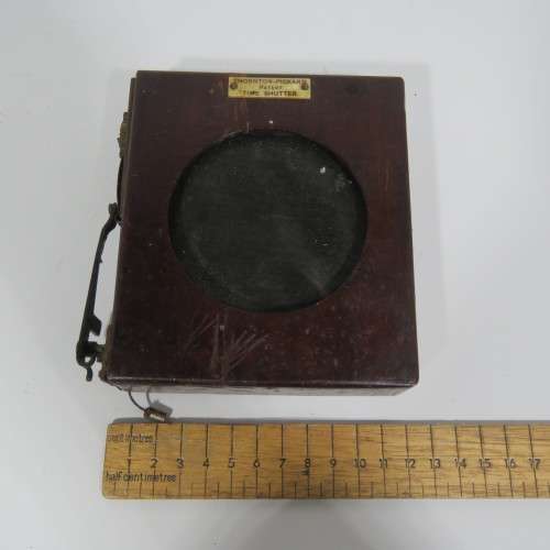 Antique Thornton-Pickard wooden time shutter
