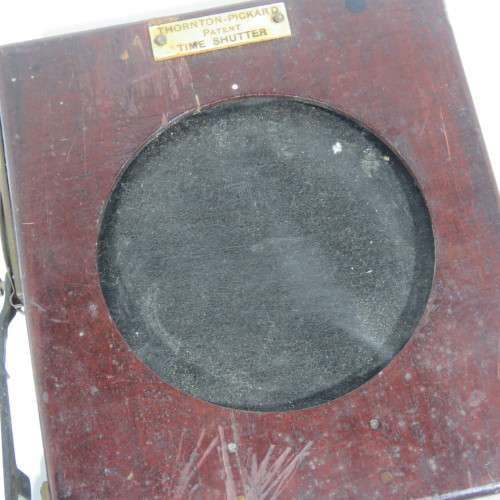 Antique Thornton-Pickard wooden time shutter