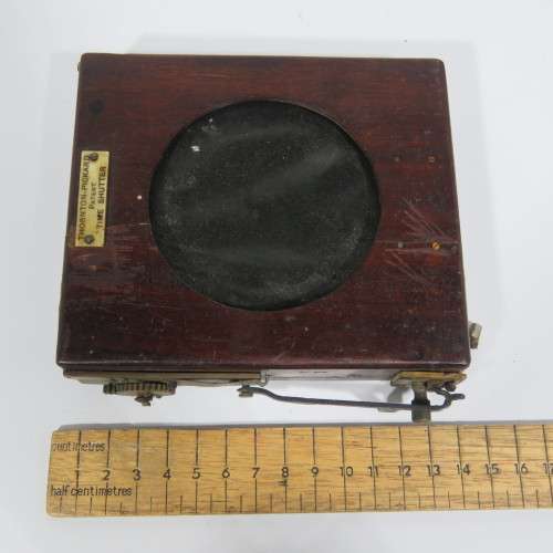 Antique Thornton-Pickard wooden time shutter