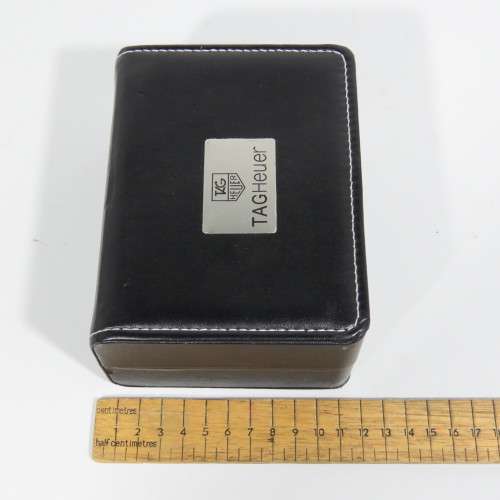 Vinyl watch case with Tag Heuer logo