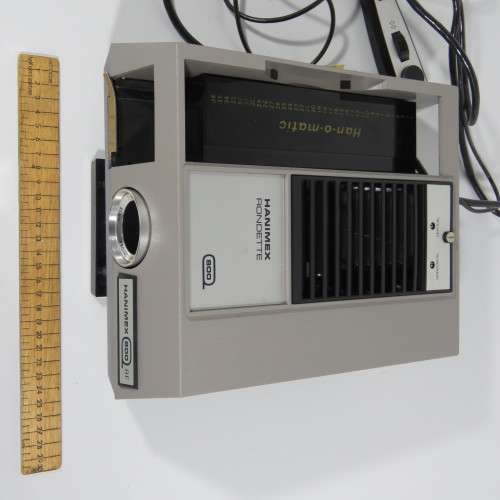Vintage Hanimex Rondette 35mm color slide projector