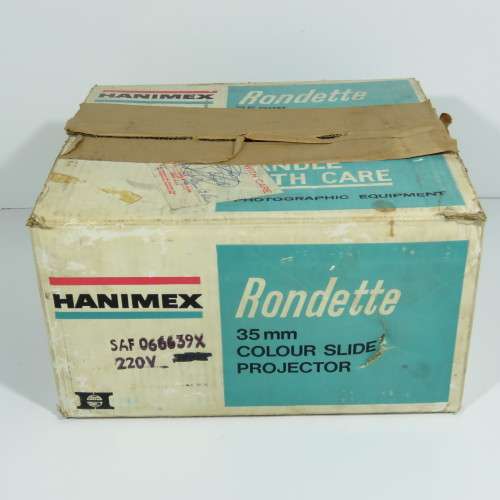 Vintage Hanimex Rondette 35mm color slide projector