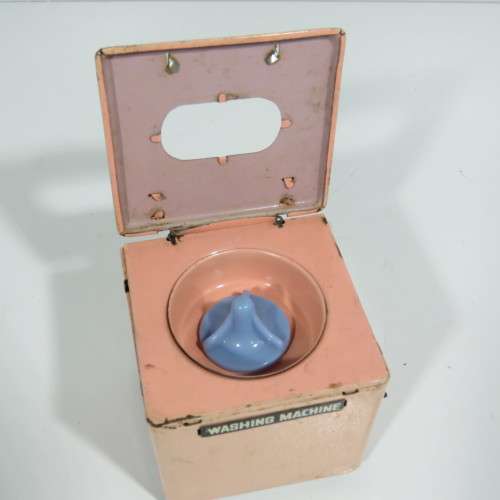 Vintage Japanese tinplate dollhouse washing machine