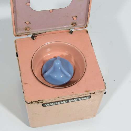 Vintage Japanese tinplate dollhouse washing machine