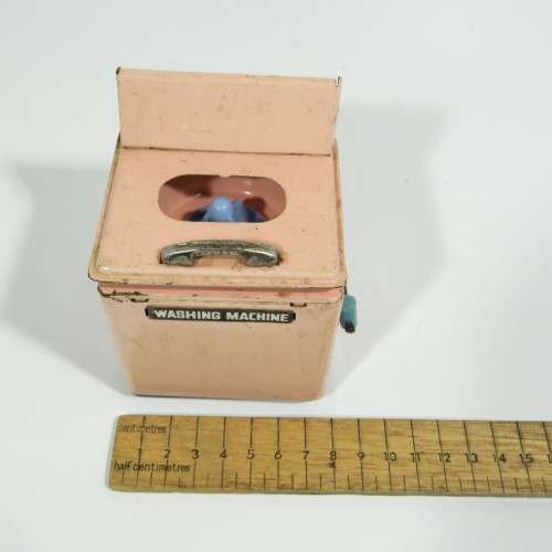 Vintage Japanese tinplate dollhouse washing machine