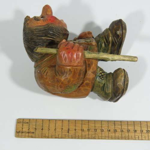 Pair of wooden carved figurines - Man and wife