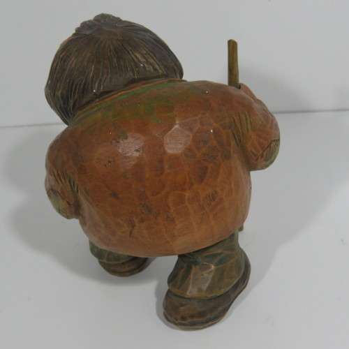 Pair of wooden carved figurines - Man and wife