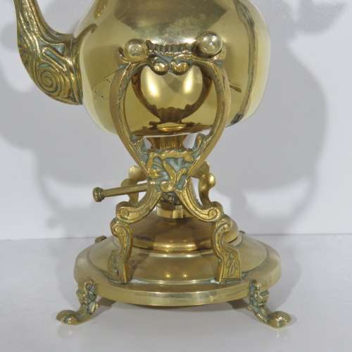 Vintage brass teapot with stand and burner