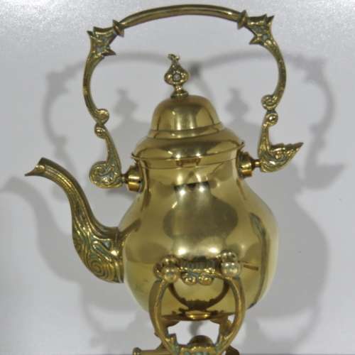 Vintage brass teapot with stand and burner
