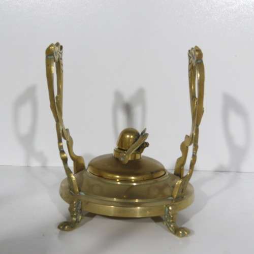 Vintage brass teapot with stand and burner