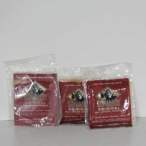 Lot of 3 packs of Gorilla Gold Grip Enhancer cloths