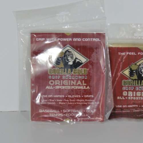 Lot of 3 packs of Gorilla Gold Grip Enhancer cloths