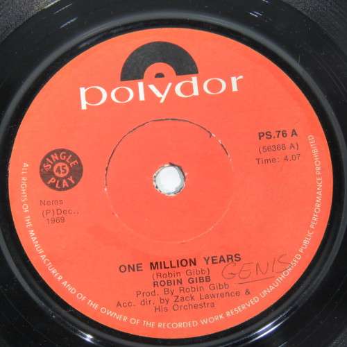 Robin Gibb - One million years - 7 single