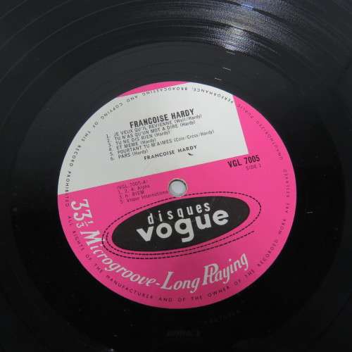 Francoise Hardy LP vinyl record - Disques Vogue Records