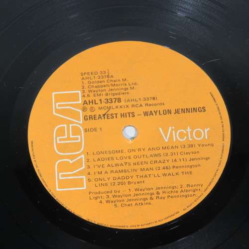 WAYLON Greatest Hits LP vinyl record - RCA Records