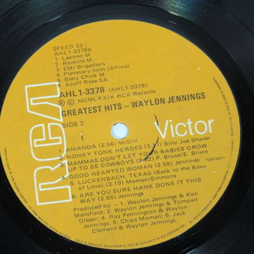 WAYLON Greatest Hits LP vinyl record - RCA Records