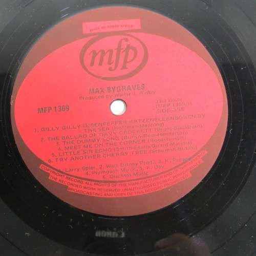 Max Bygraves - Bogen  by the sea LP vinyl record - MFP records