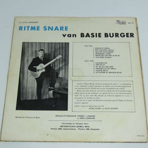 Ritme Snare van Basie Burger LP vinyl record - Meteor-Plate