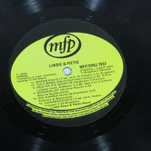 Lindie and Pietie Lp vinyl record - MFP - EMI Starline