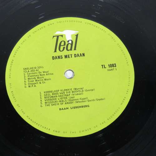 Daan Liebenberg - Dans met Daan - TEAL Records