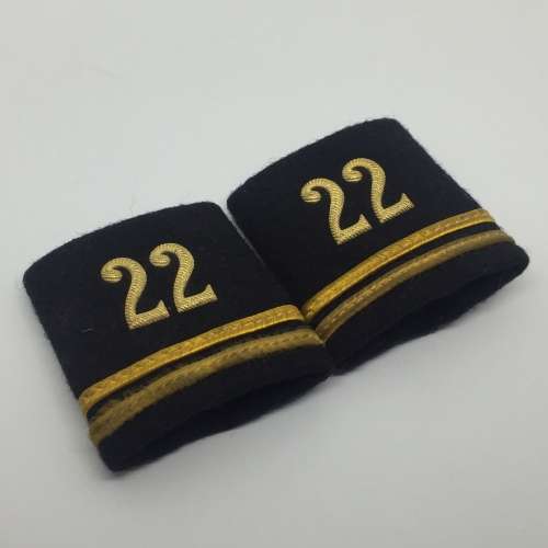 Pair of Swiss army engineers rank badges