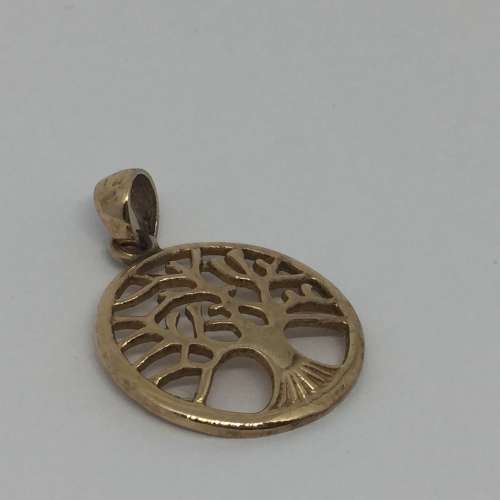 Sterling silver goldplated Tree of life pendant - 3.3 grams