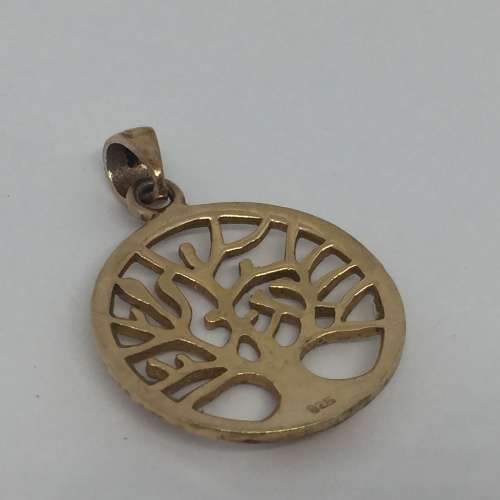 Sterling silver goldplated Tree of life pendant - 3.3 grams