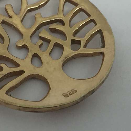 Sterling silver goldplated Tree of life pendant - 3.3 grams