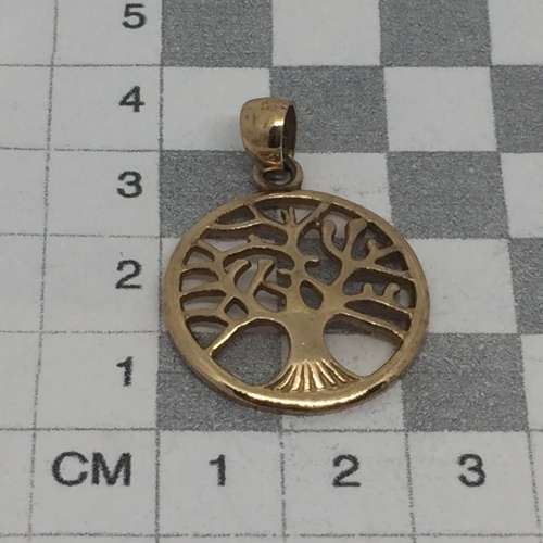 Sterling silver goldplated Tree of life pendant - 3.3 grams