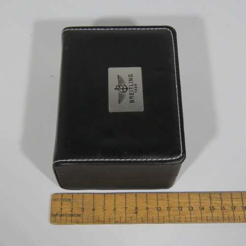 Vinyl watch case with Breitling logo