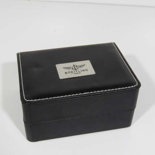 Vinyl watch case with Breitling logo