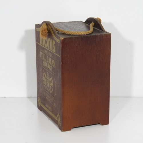 Monis Superior Full cream sherry wooden wine box dumpy - Size 24 x 18 cm