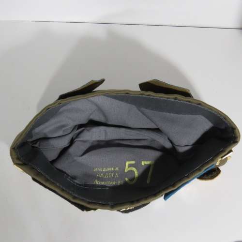 Russian Pilotka cap with over 20 badges - Size 57 cm
