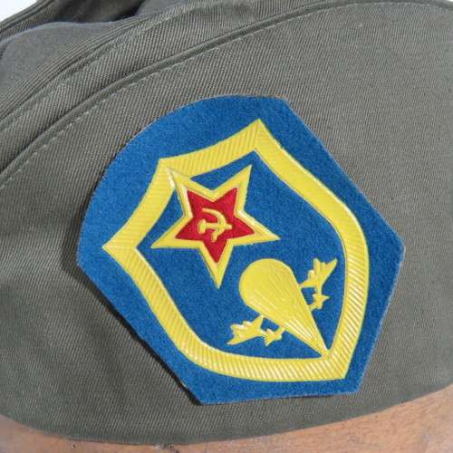 Russian Pilotka cap with over 20 badges - Size 57 cm