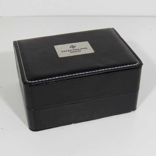 Vinyl watch case with PATEK PHILIPPE logo