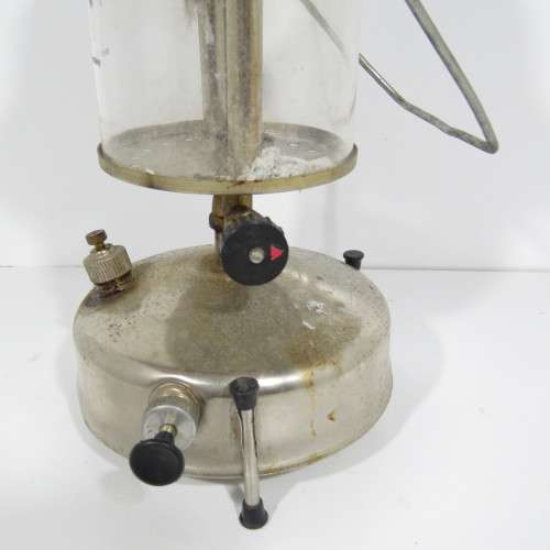 Vintage pressure lamp with Jenaer Suprax Glass - Hieght: 29.5cm