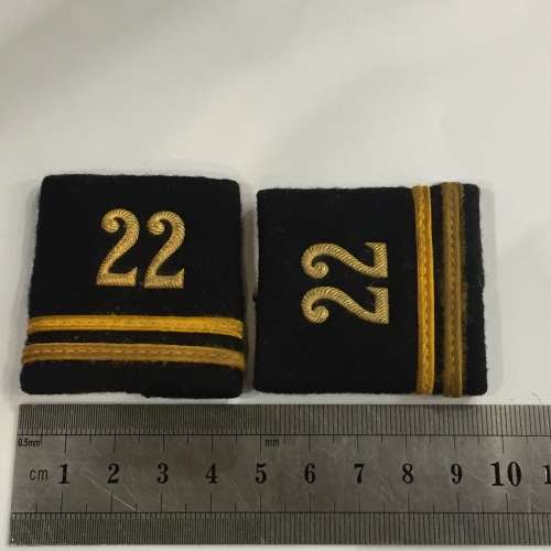 Pair of Swiss army engineers rank badges