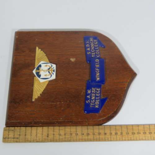 SADF Technical College Wingfield plaque and tie - Tie: 144cm
