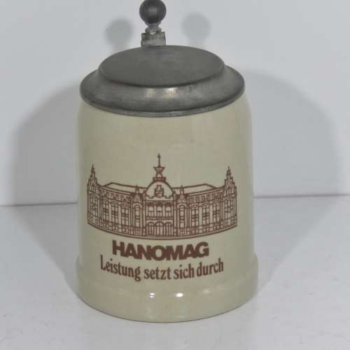 Original Gerzit Hanomag beer stein with lid