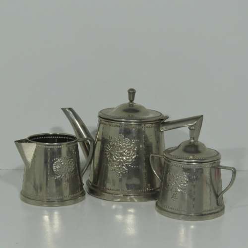 Tinplate tea set - Art deco style - Vintage make