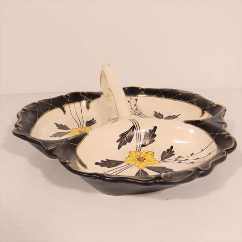 Beautiful Flora Gouda handpainted snack serving platter