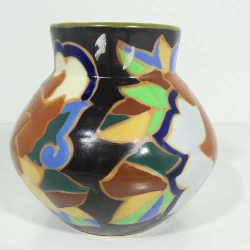 Gouda style pottery vase