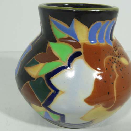 Gouda style pottery vase